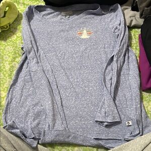 Women's Heather Blue Long Sleeve Top